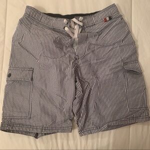 H&M Men’s Swim Trunks in Checkerboard Pattern